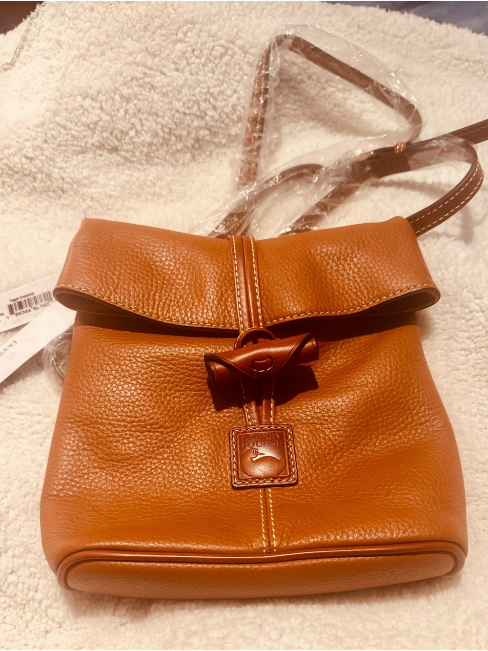 Dooney & Bourke Pebbled Leather Crossbody in Saddle